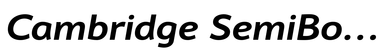 Cambridge SemiBold Exp Italic